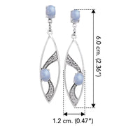 Fantastic Contemporary Silver Earrings with Gemstones TER1201