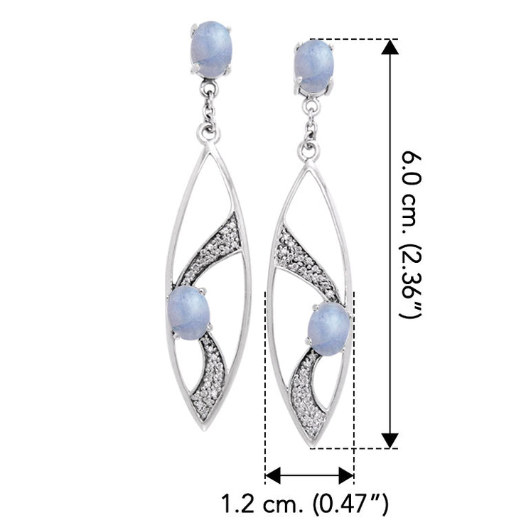 Fantastic Contemporary Silver Earrings with Gemstones TER1201