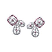 Authenticity at its finest Silver Elegant Post Earrings with Gemstones TER1213