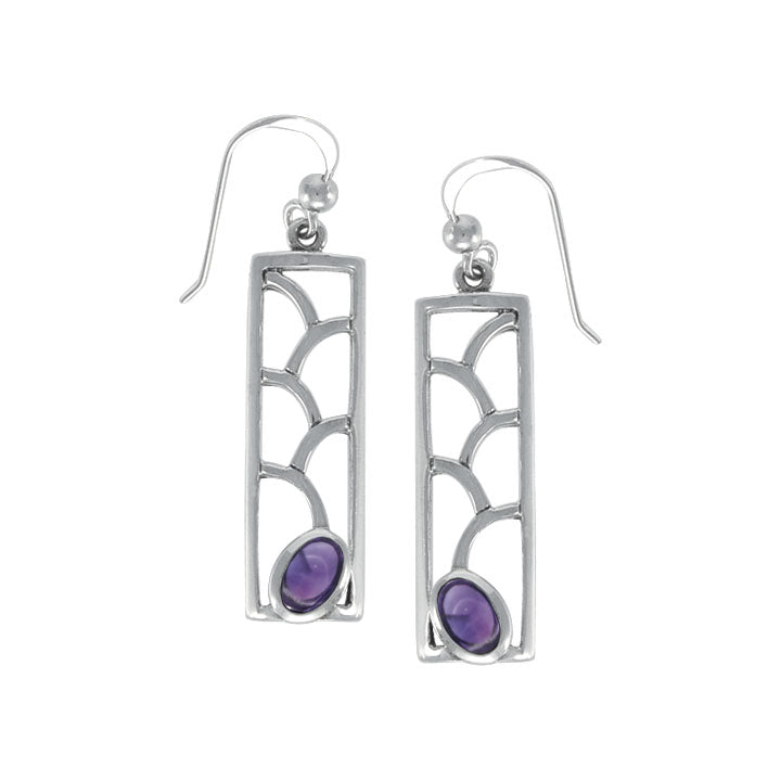 Organic Elegance Sterling Silver Earrings with Gemstones TER1247