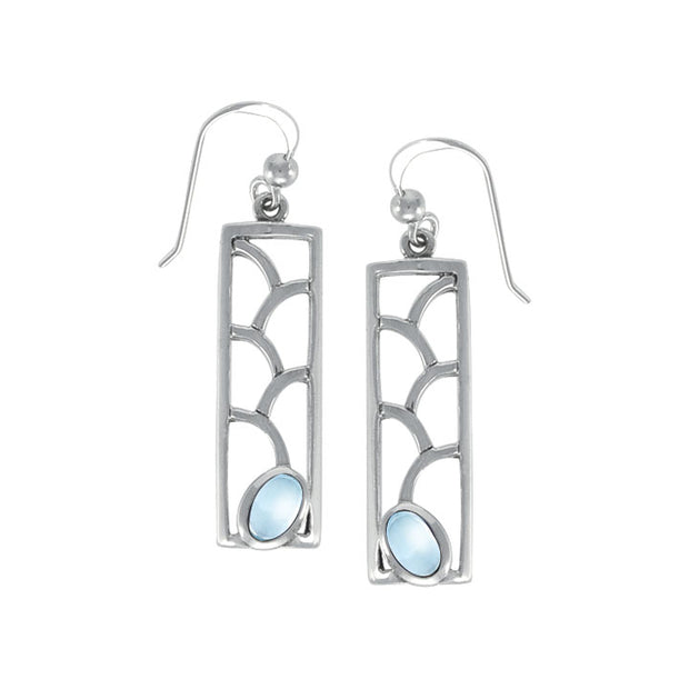 Organic Elegance Sterling Silver Earrings with Gemstones TER1247