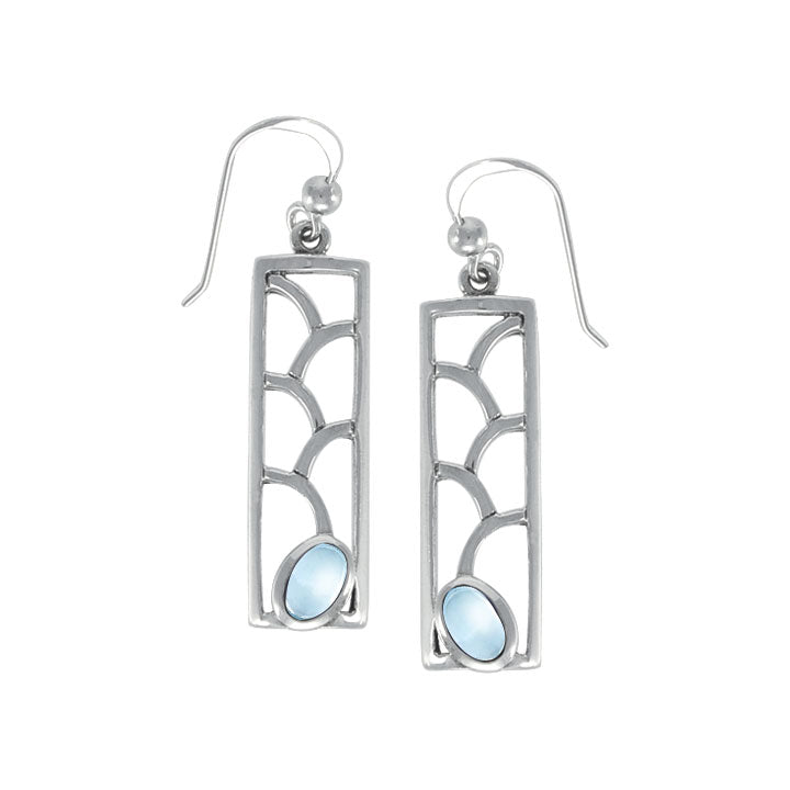 Organic Elegance Sterling Silver Earrings with Gemstones TER1247