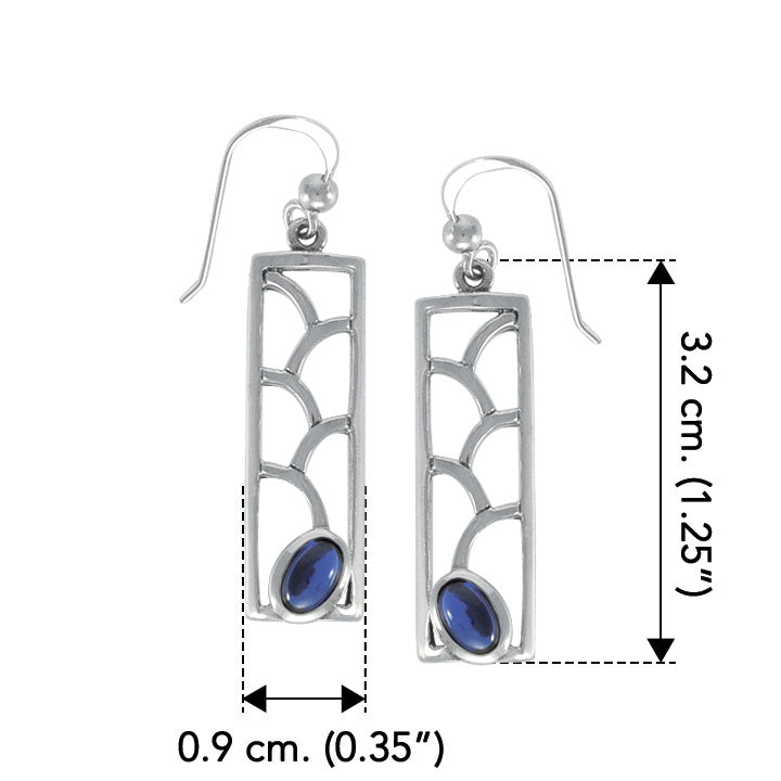 Organic Elegance Sterling Silver Earrings with Gemstones TER1247