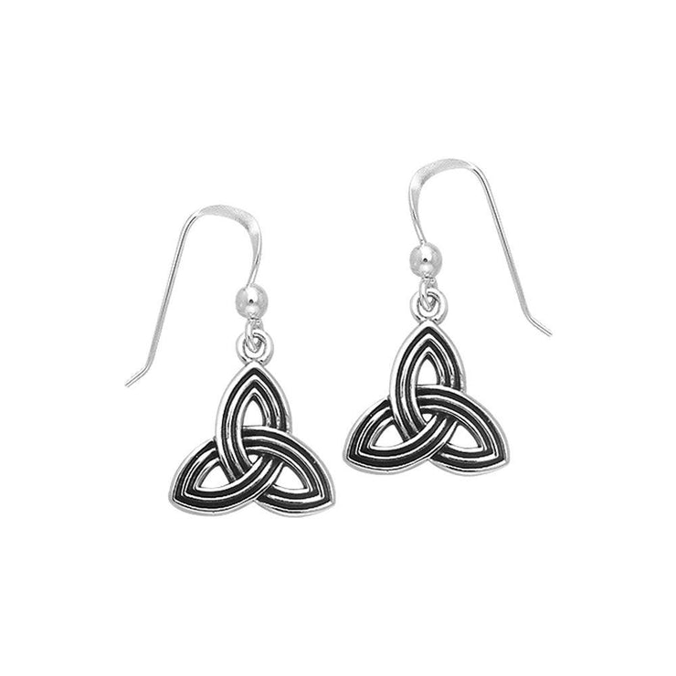 Celtic Knotwork Silver Triquetra Earrings TER131