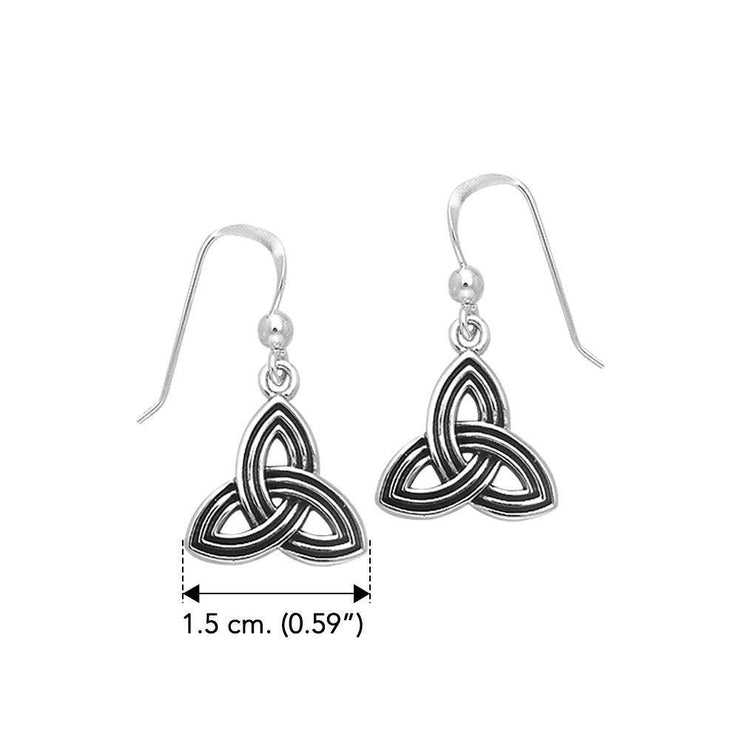 Celtic Knotwork Silver Triquetra Earrings TER131