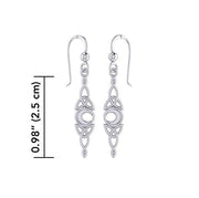 Celtic Moon Woven Design Sterling Silver Earrings TER1795