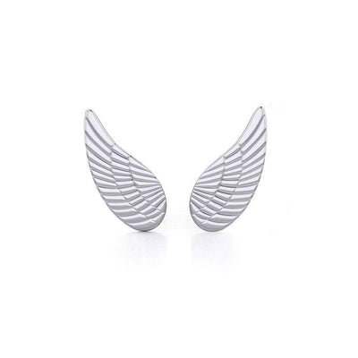 Angel Wing Sterling Silver Post Earrings TER1923