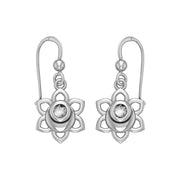 Svadhisthana Sacral Chakra Sterling Silver Earrings with Gemstone TER2037