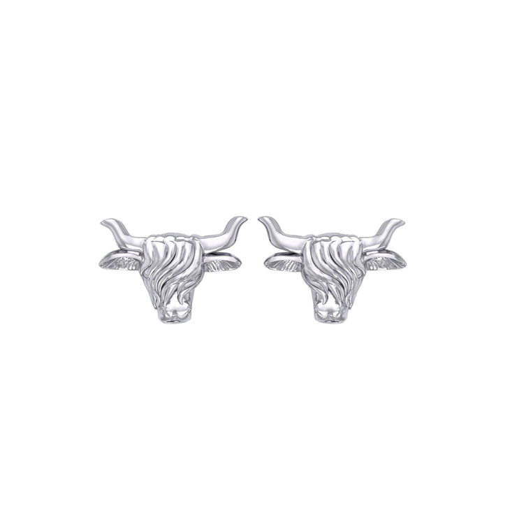 The Highland Cow Silver Post Earrings TER2175