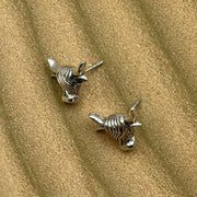 The Highland Cow Silver Post Earrings TER2175 - Wholesale Jewelry