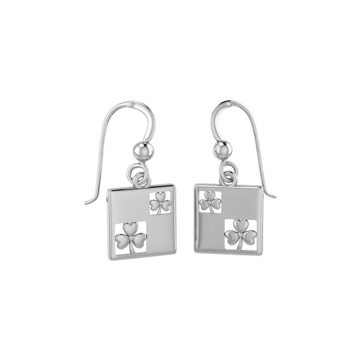 Celtic Shamrock Silver Earrings TER218