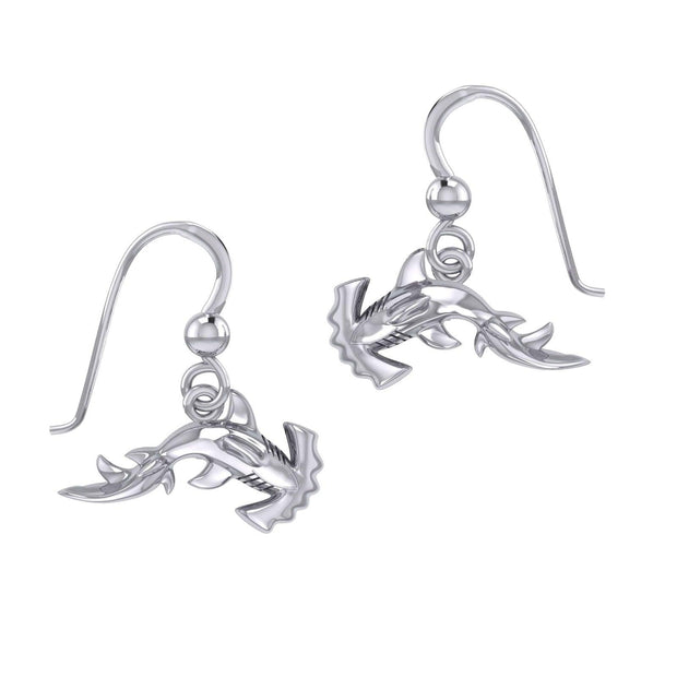 Hammerhead Shark Silver Earrings by Peter Stone TER2188 - Wholesale Jewelry