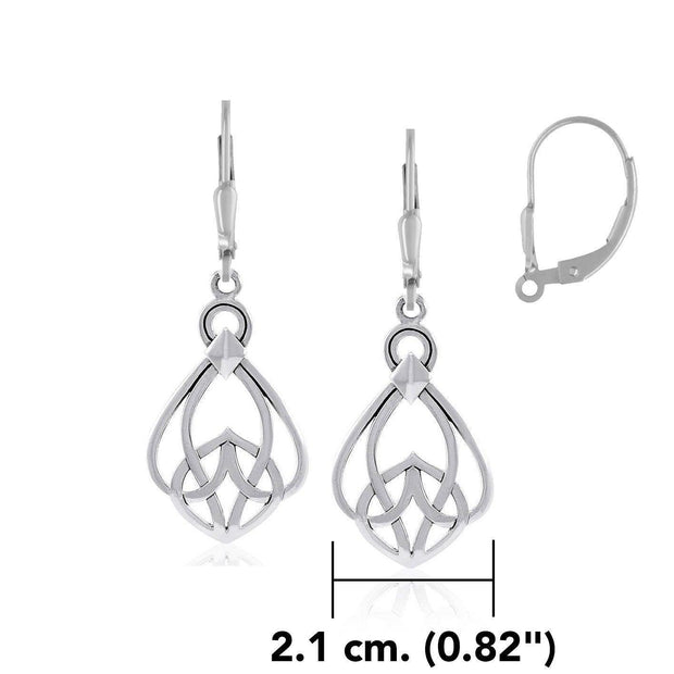 Modern Celtic Knot Sterling Silver Earrings TER2200 - Wholesale Jewelry