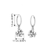 DiveSilver Octopus Sterling Silver Hoop Earrings TER2211