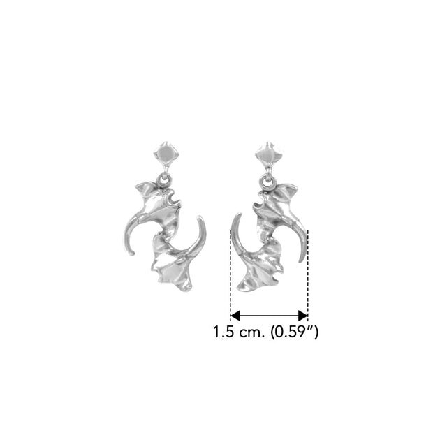 DiveSilver Double Manta Ray Double Manta Ray Post Earrings TER2216