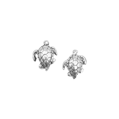 DiveSilver Sea Turtle Sterling Silver Post Earrings TER2218