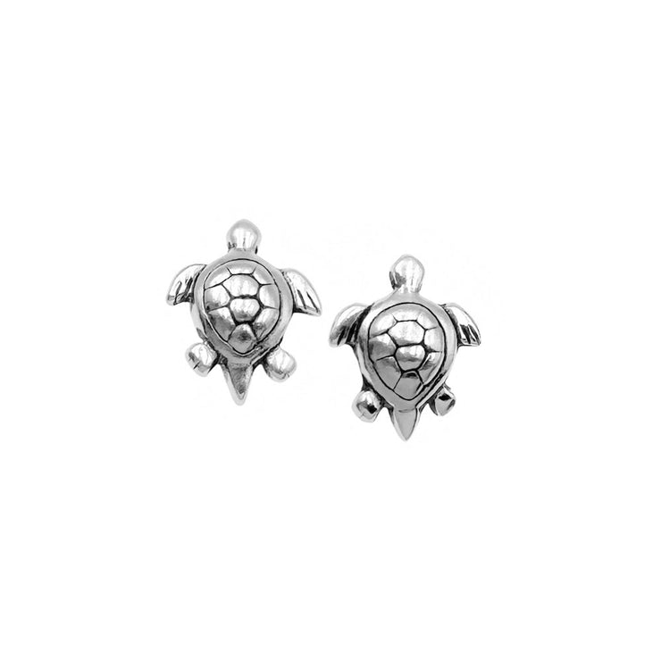 DiveSilver Small Sea Turtle Sterling Silver Post Earrings TER2219