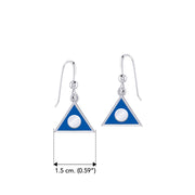 Al-Anon Sterling Silver Earrings with Blue Enamel TER2228