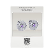 Daisy Sterling Silver Post Earrings with Gemstones TER2242