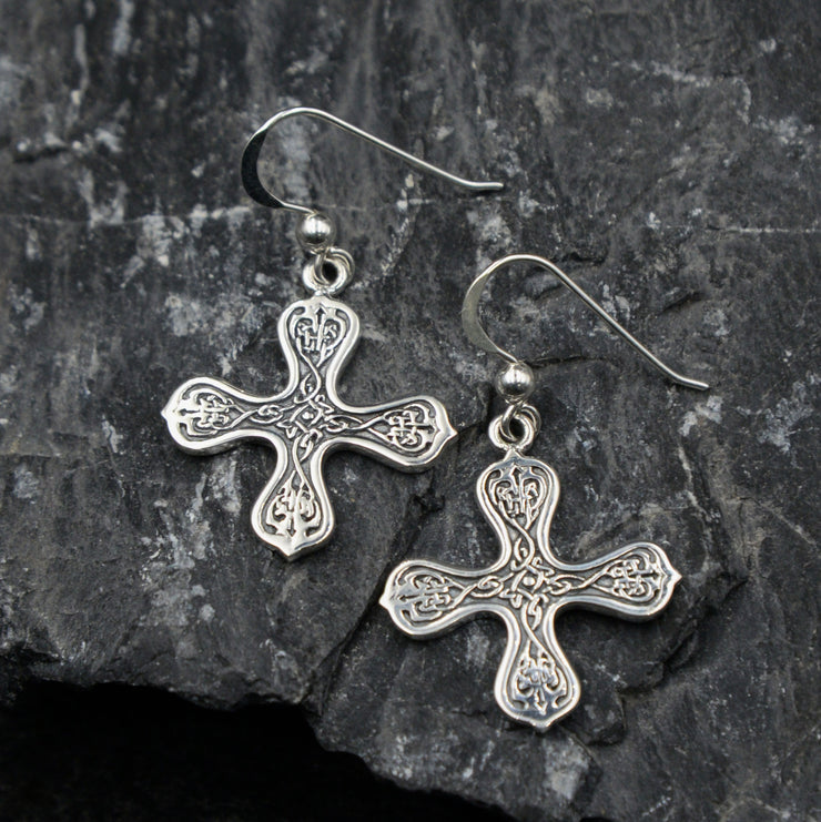 Celtic Cross of the Spirit Sterling Silver Earrings TER468