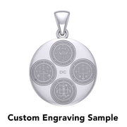 Seal of Solomon with Zodiac Symbol Silver Pendant TMD294-CUSTOM