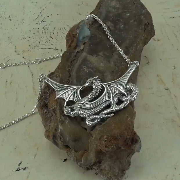 Mystical Spirit of the Sea Dragon ~ Sterling Silver Jewelry Necklace TN103