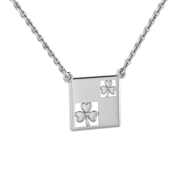 Celtic Shamrock Silver Necklace TNC074