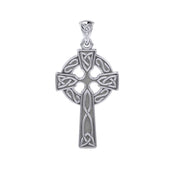 Celtic Knotwork Cross Sterling Silver Pendant TP037