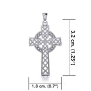 Modern Celtic Cross Silver Pendant TP1031 - Wholesale Jewelry
