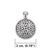 Celtic Knotwork Cross Silver Pendant TP1347