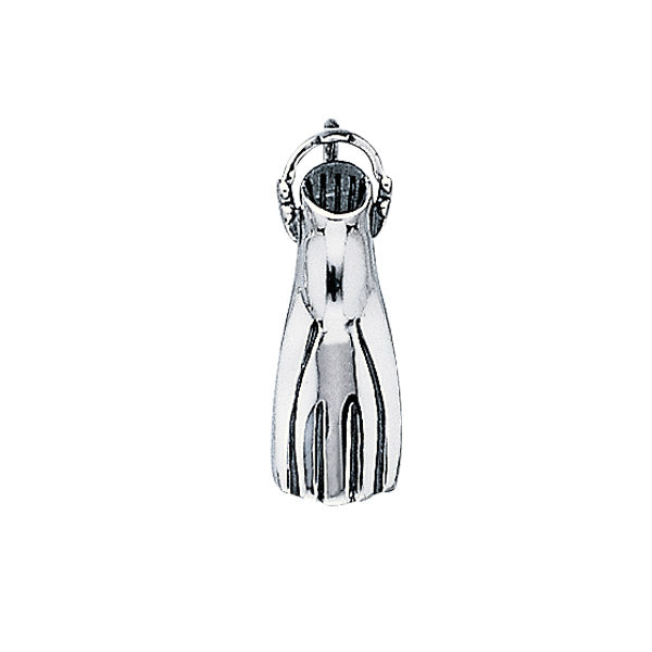 Large Diving Fin Sterling Silver Pendant TP1580