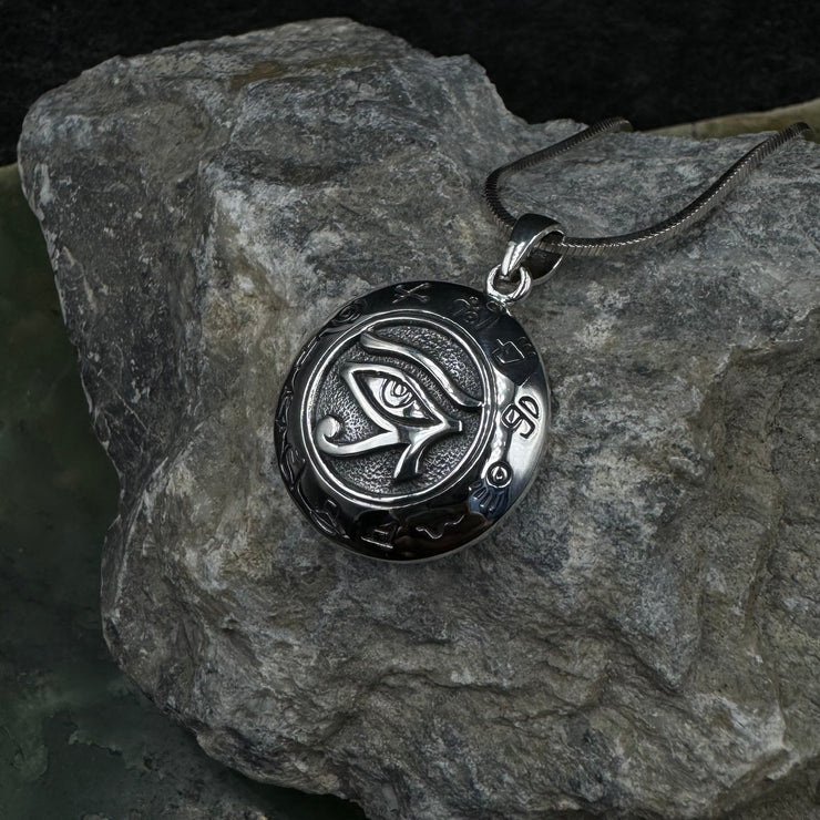 Symbol of Healing and Protection - the Eye of Horus Sterling Silver Pendant TP1584