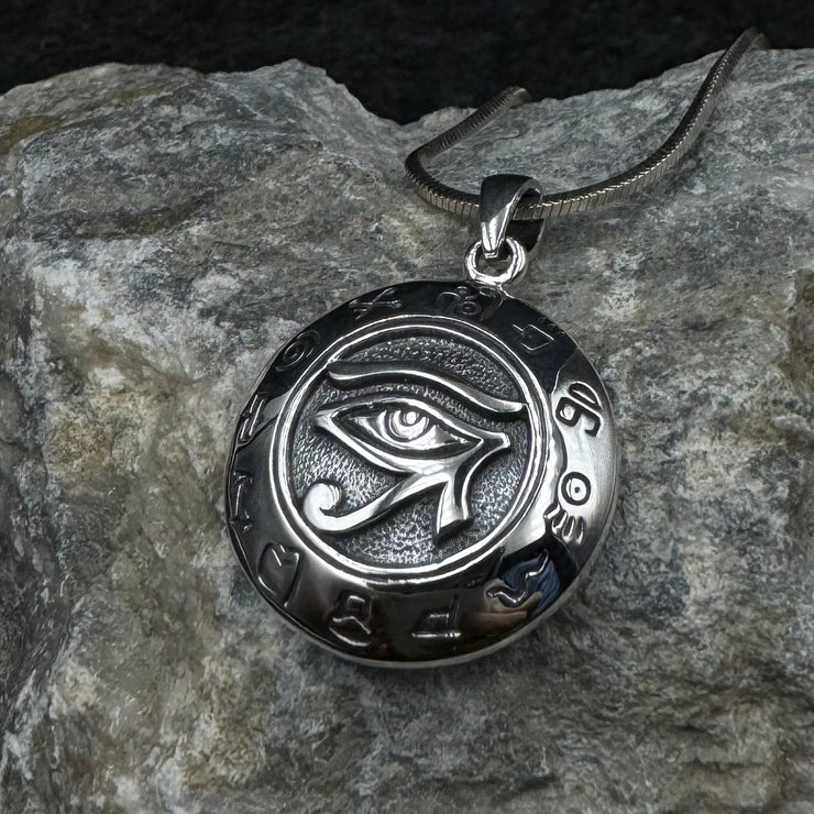 Symbol of Healing and Protection - the Eye of Horus Sterling Silver Pendant TP1584