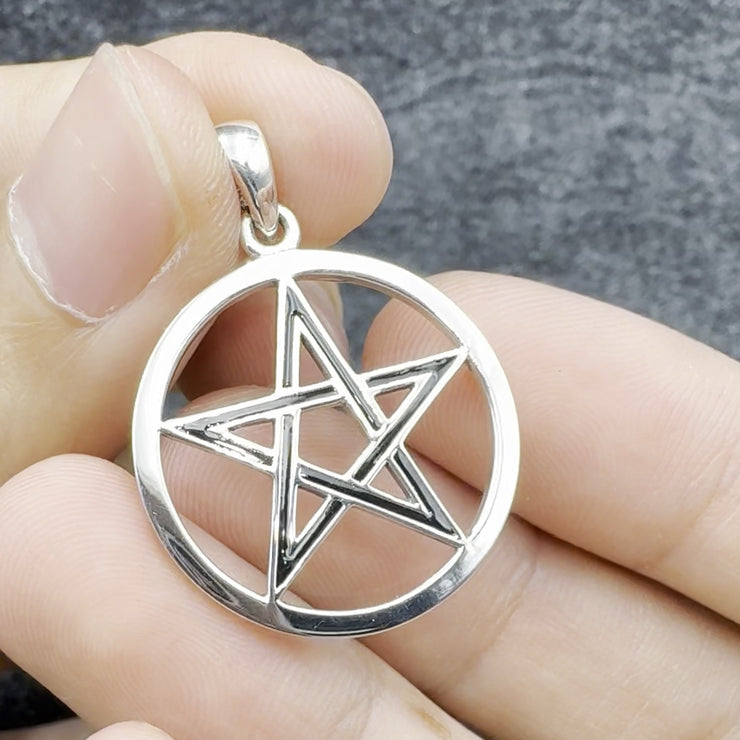 The Beautiful Reminder of a Pentacle Sterling Silver Pendant TP189