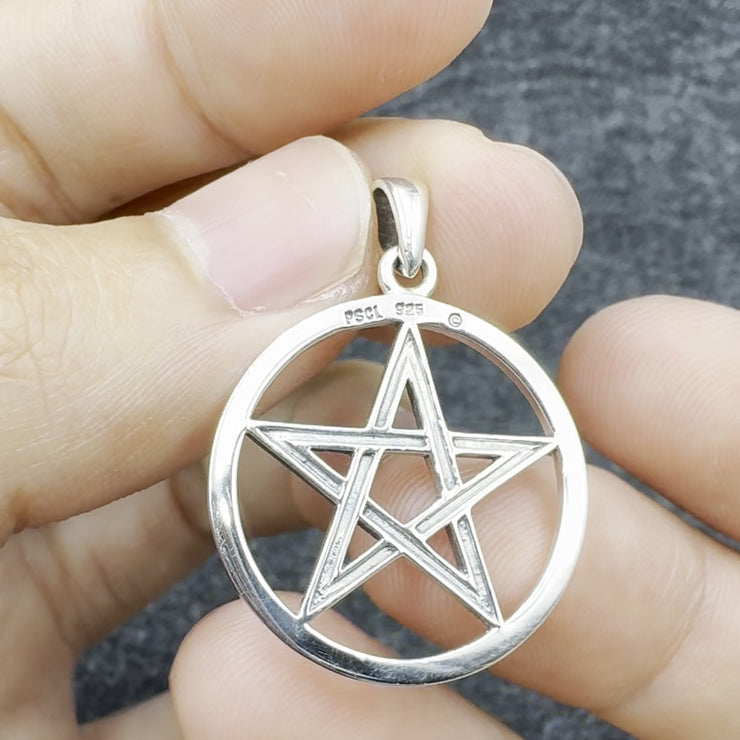 The Beautiful Reminder of a Pentacle Sterling Silver Pendant TP189