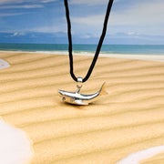 A grand symbolism of the ocean ~ Sterling Silver Jewelry Shark Pendant TP2630