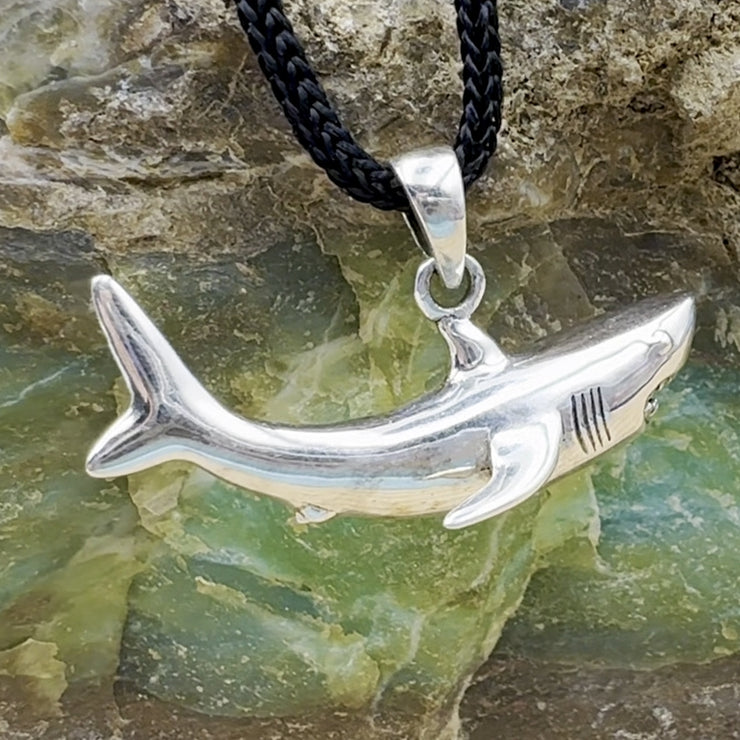 A grand symbolism of the ocean ~ Shark Sterling Silver Pendant TP2630