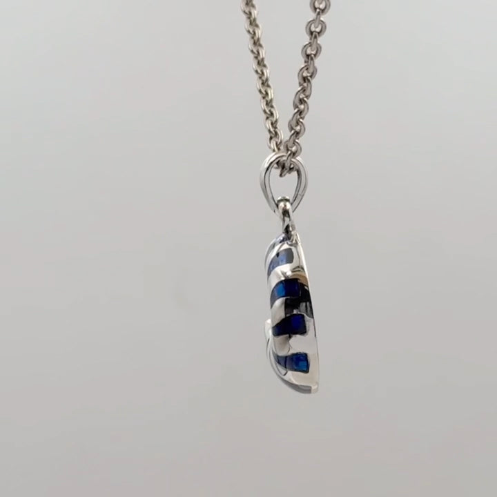 Charmed by the Rhythmic Spiral Sterling Silver Nautilus Pendant Jewelry TP3106