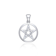 Pentacle Sterling Silver Charm Pendant TP355