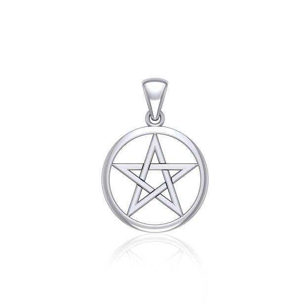 Pentacle Sterling Silver Charm Pendant TP355