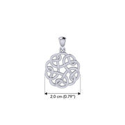 Celtic Knotwork Sterling Silver Pendant TP682