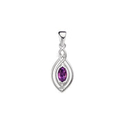 Filigree Celtic with Gemstone Sterling Silver Pendant TP860