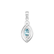Filigree Celtic with Gemstone Sterling Silver Pendant TP860