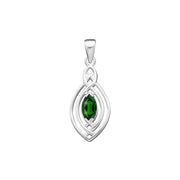 Filigree Celtic with Gemstone Sterling Silver Pendant TP860