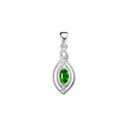 Filigree Celtic with Gemstone Sterling Silver Pendant TP860