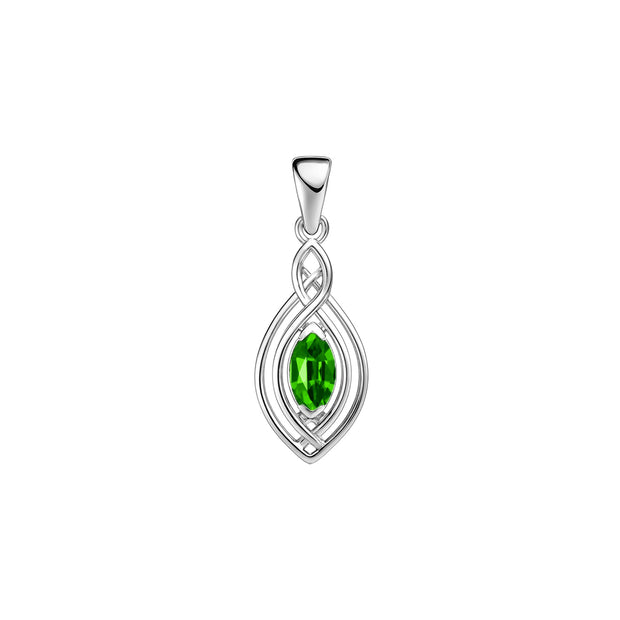 Filigree Celtic with Gemstone Sterling Silver Pendant TP860