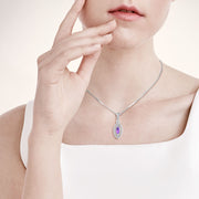 Filigree Celtic with Gemstone Sterling Silver Pendant TP860