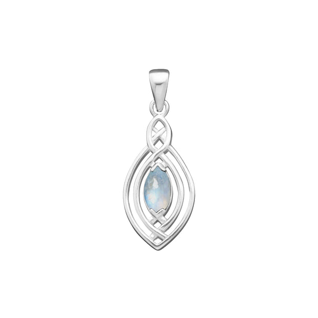 Filigree Celtic with Gemstone Sterling Silver Pendant TP860
