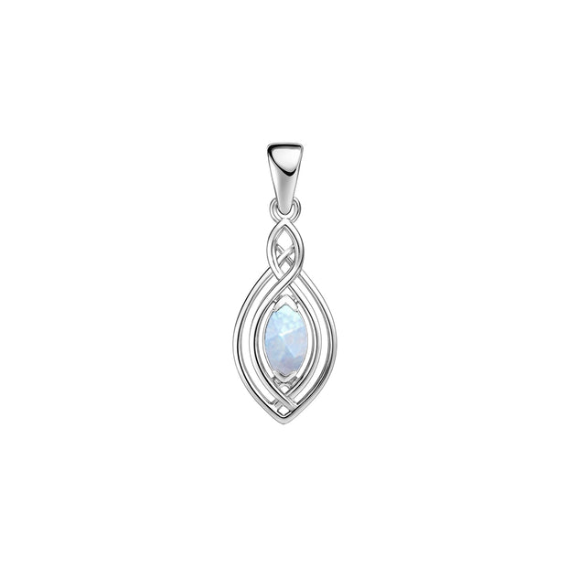 Filigree Celtic with Gemstone Sterling Silver Pendant TP860