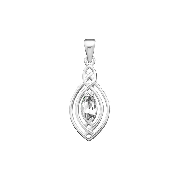 Filigree Celtic with Gemstone Sterling Silver Pendant TP860